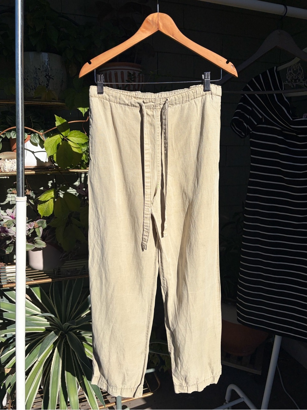 ZARA Khaki Drawstring Pants